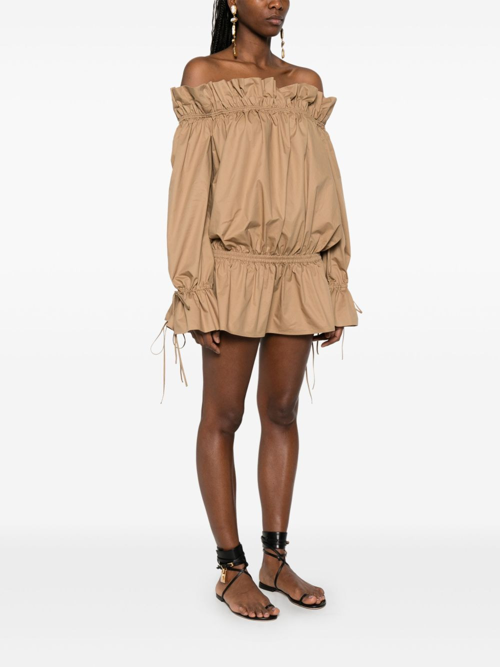 off-shoulder mini dress - 3
