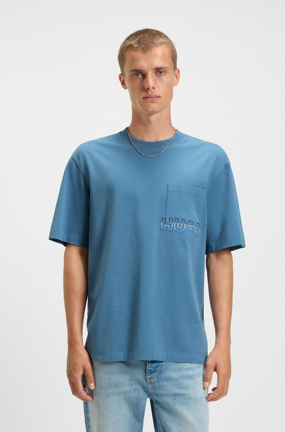 COTTON-JERSEY T-SHIRT WITH REVERSE-LOGO EMBROIDERY - 2