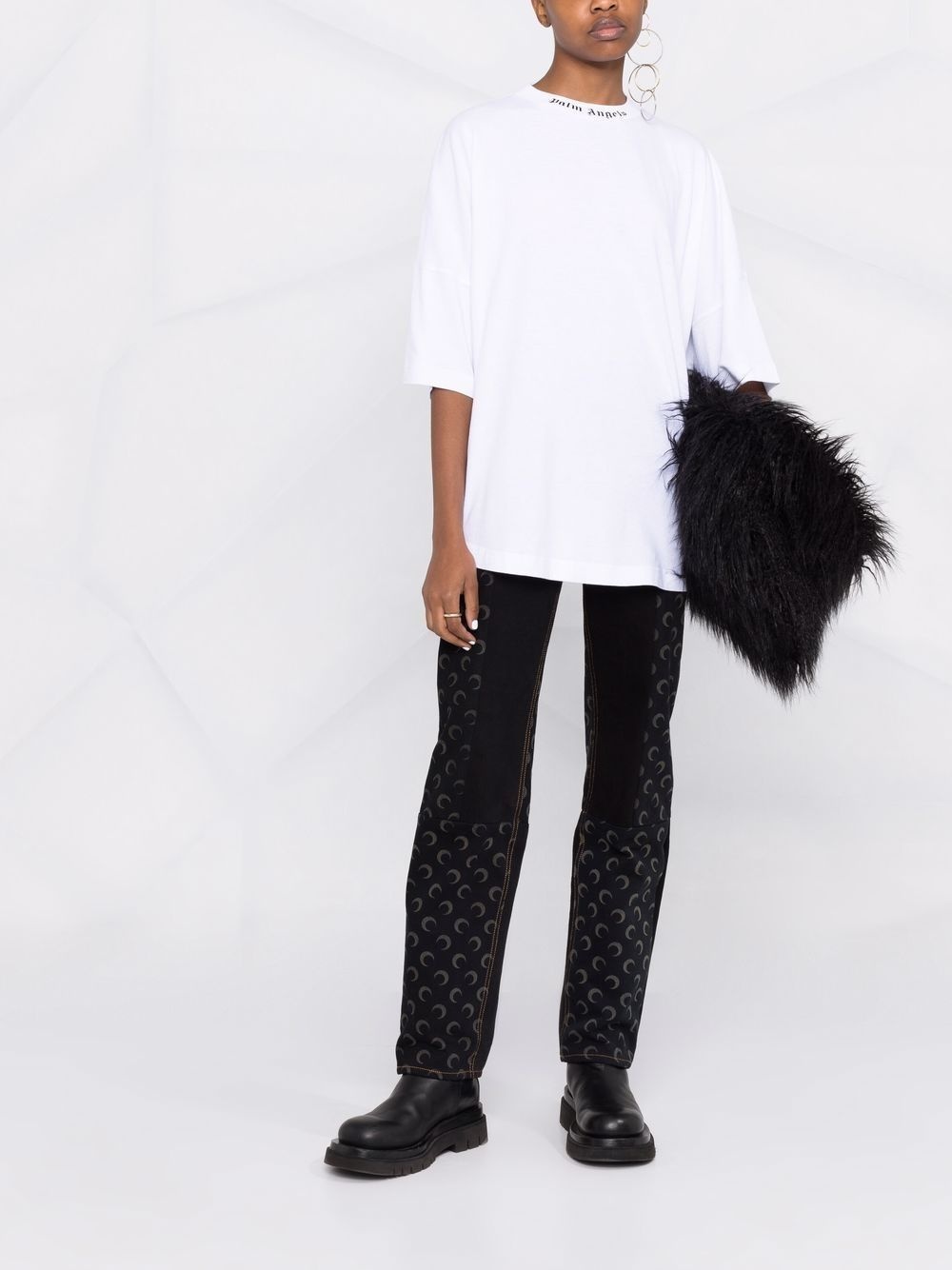 logo-print high-neck T-shirt - 4