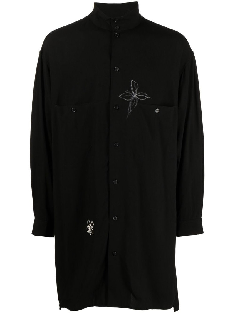 flower-doodle long shirt 1