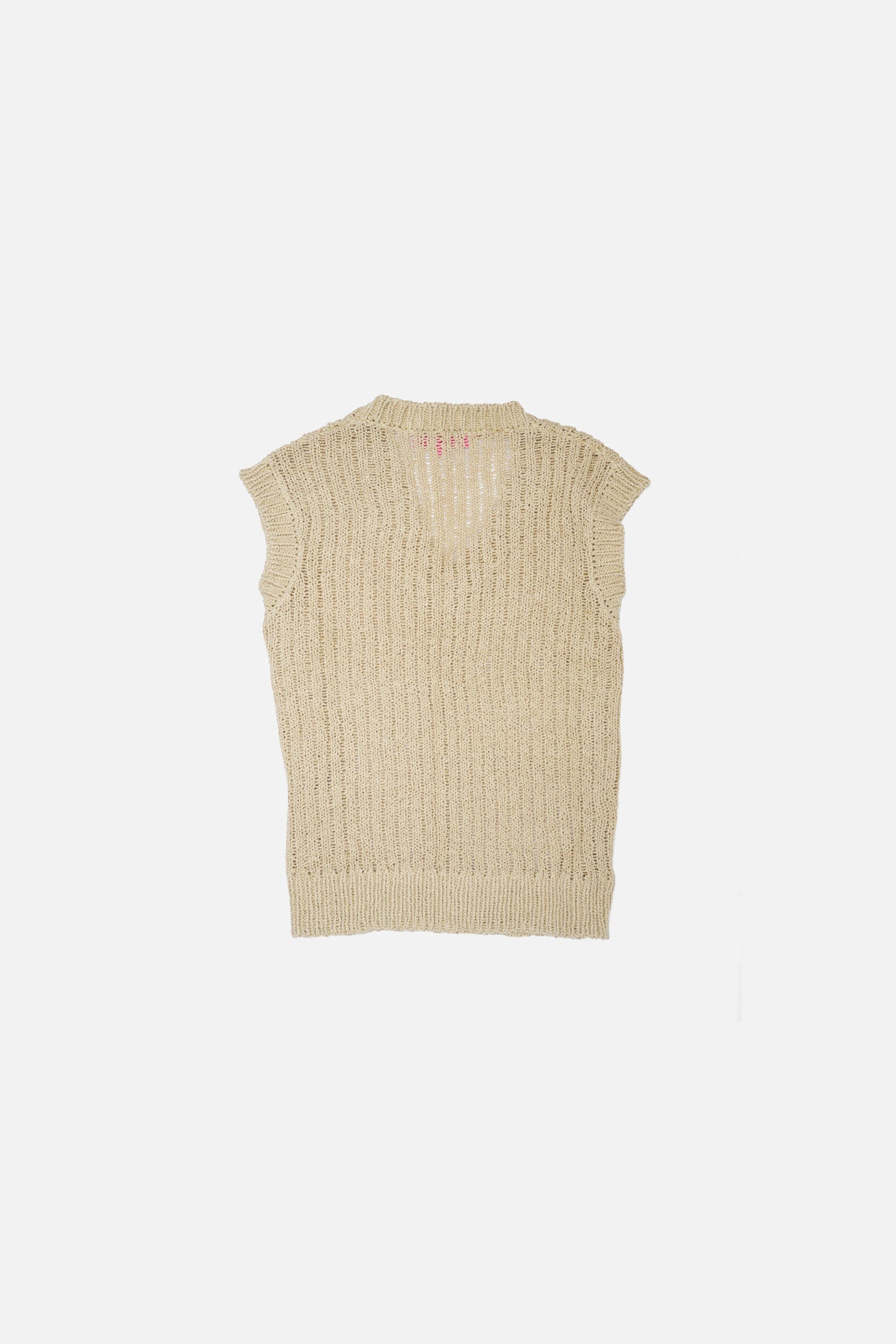 WHEAT WOMEN'S RELAXED V-NECK VEST - 2