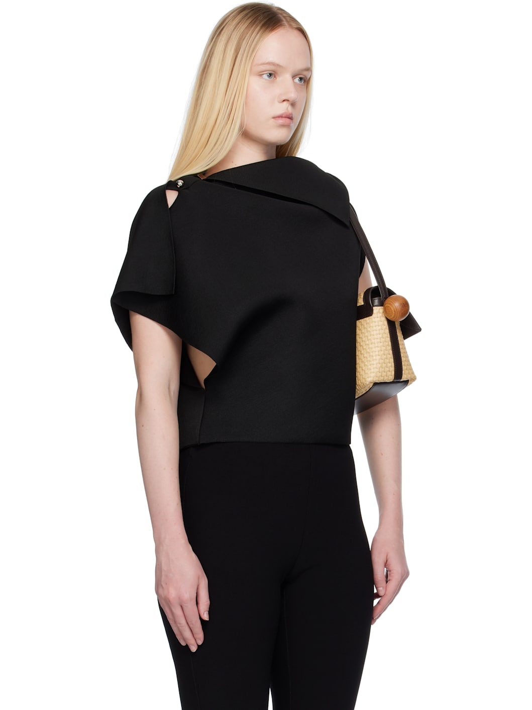 Black La Croisière 'The Trapèze knit' Top - 2