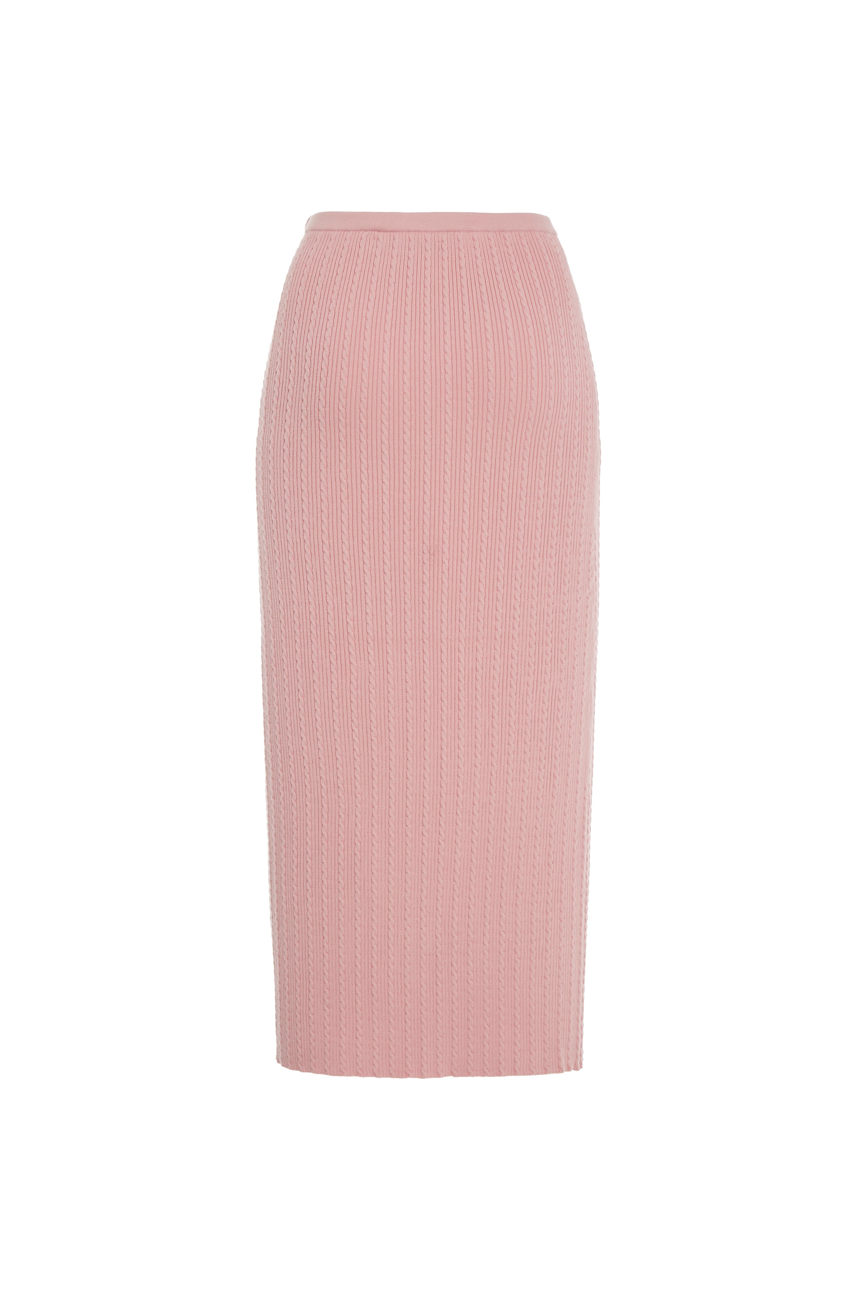 COTTON BLEND KNIT MIDI SKIRT - 2