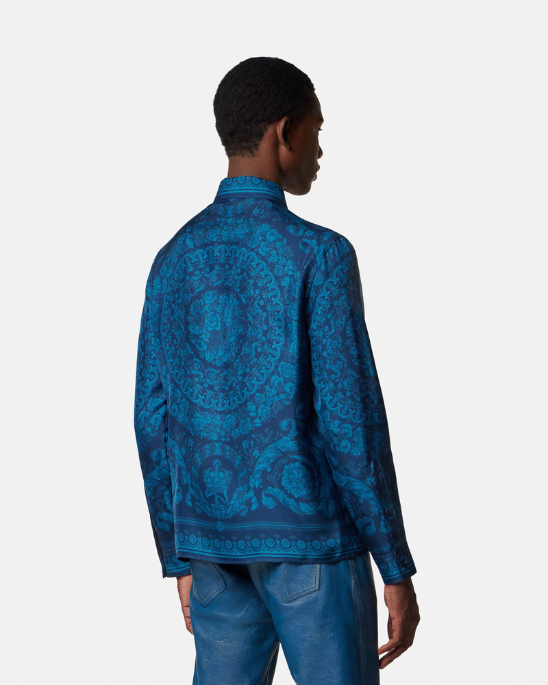 Printed Silk Twill Slim Shirt 5