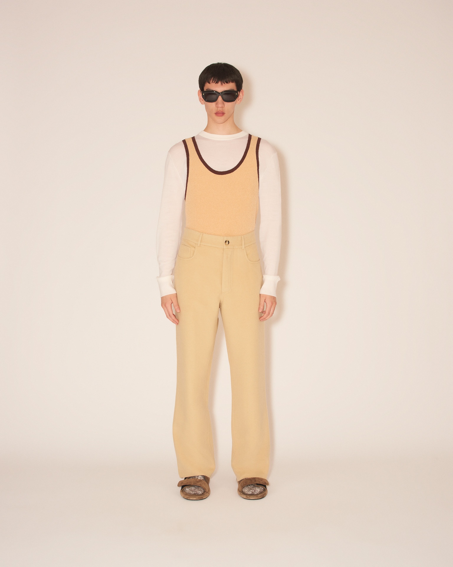 SAVI - Baggy double wool trousers -  Creme - 3