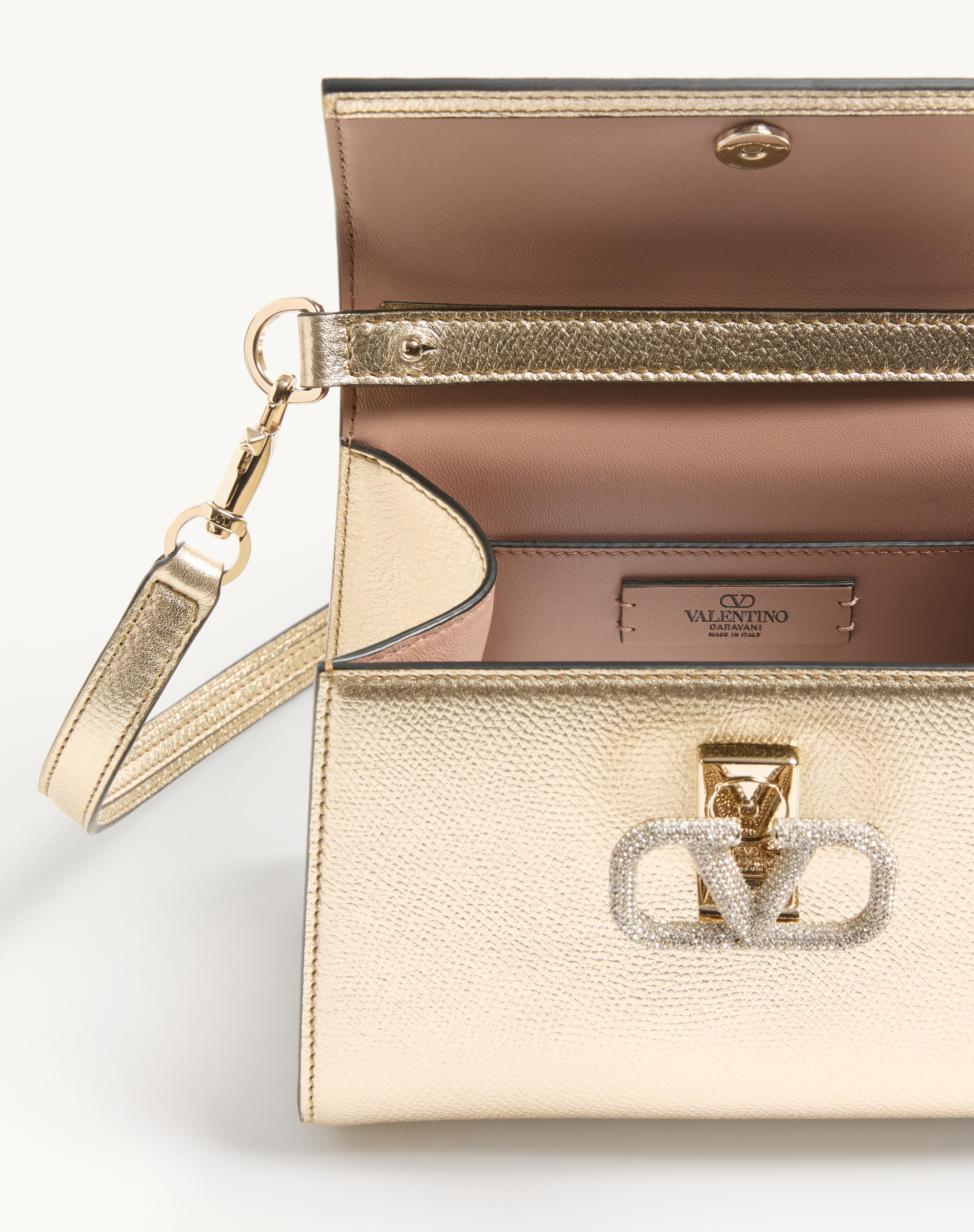 MINI VSLING HANDBAG IN METALLIC GRAINY CALFSKIN - 5