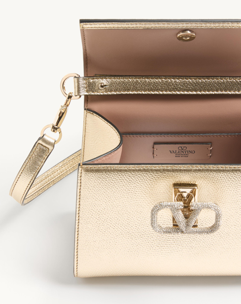 MINI VSLING HANDBAG IN METALLIC GRAINY CALFSKIN 5