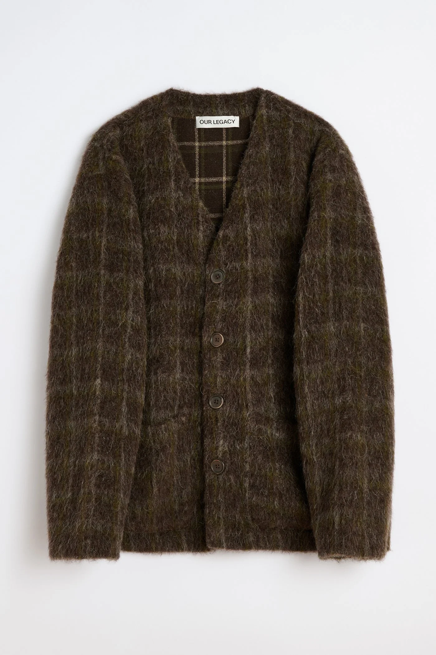Cardigan Dorf Check Hairy Wool - 1
