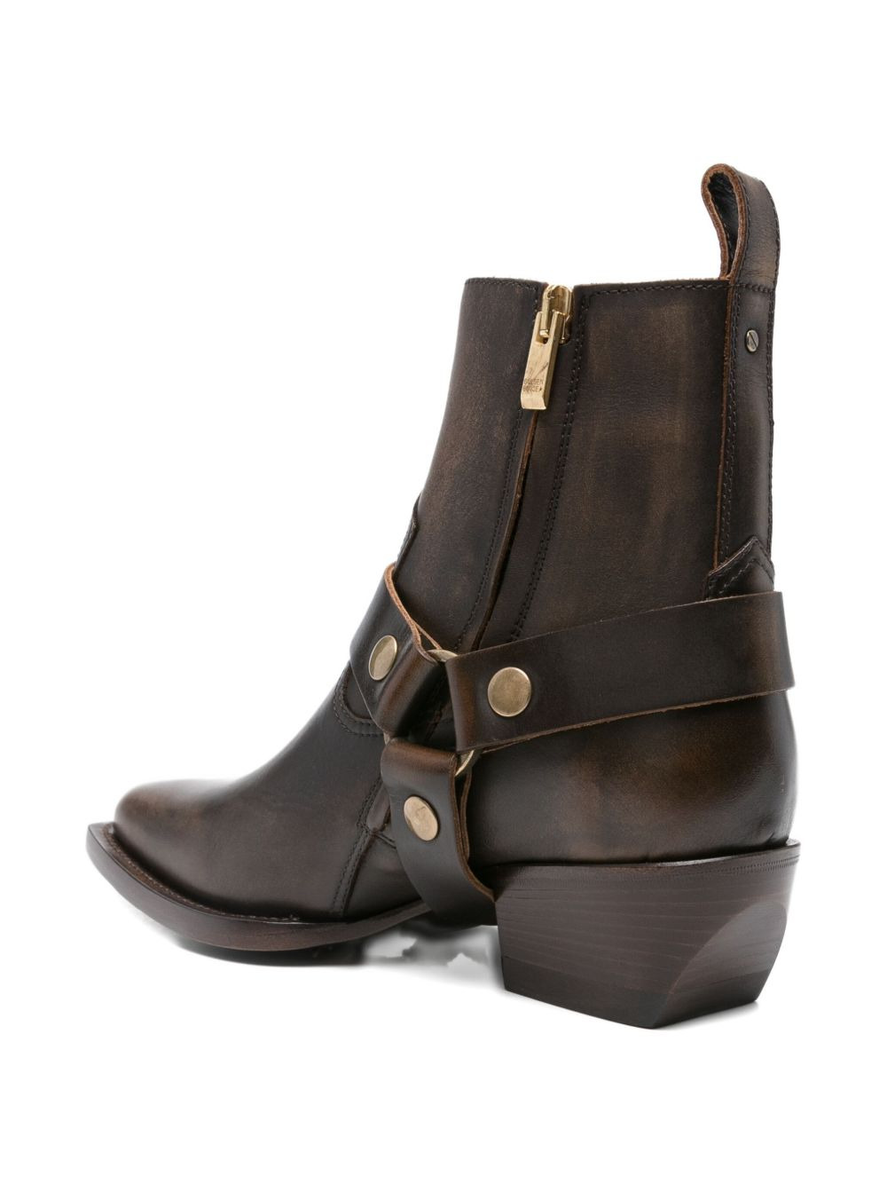 40mm leather ankle-strap boots - 3