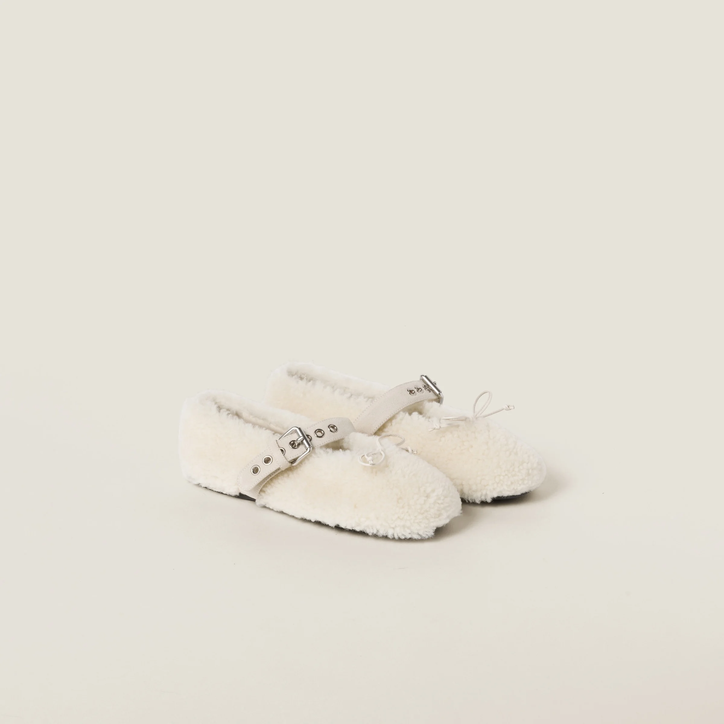 Shearling ballerinas - 1