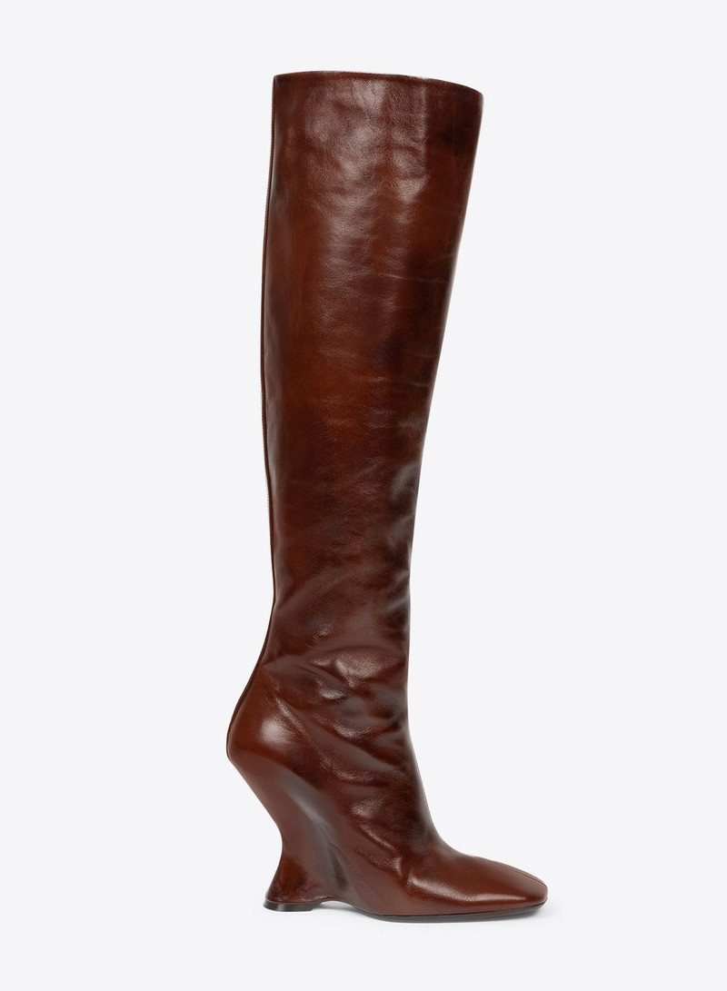 LEATHER WEDGE BOOTS 1