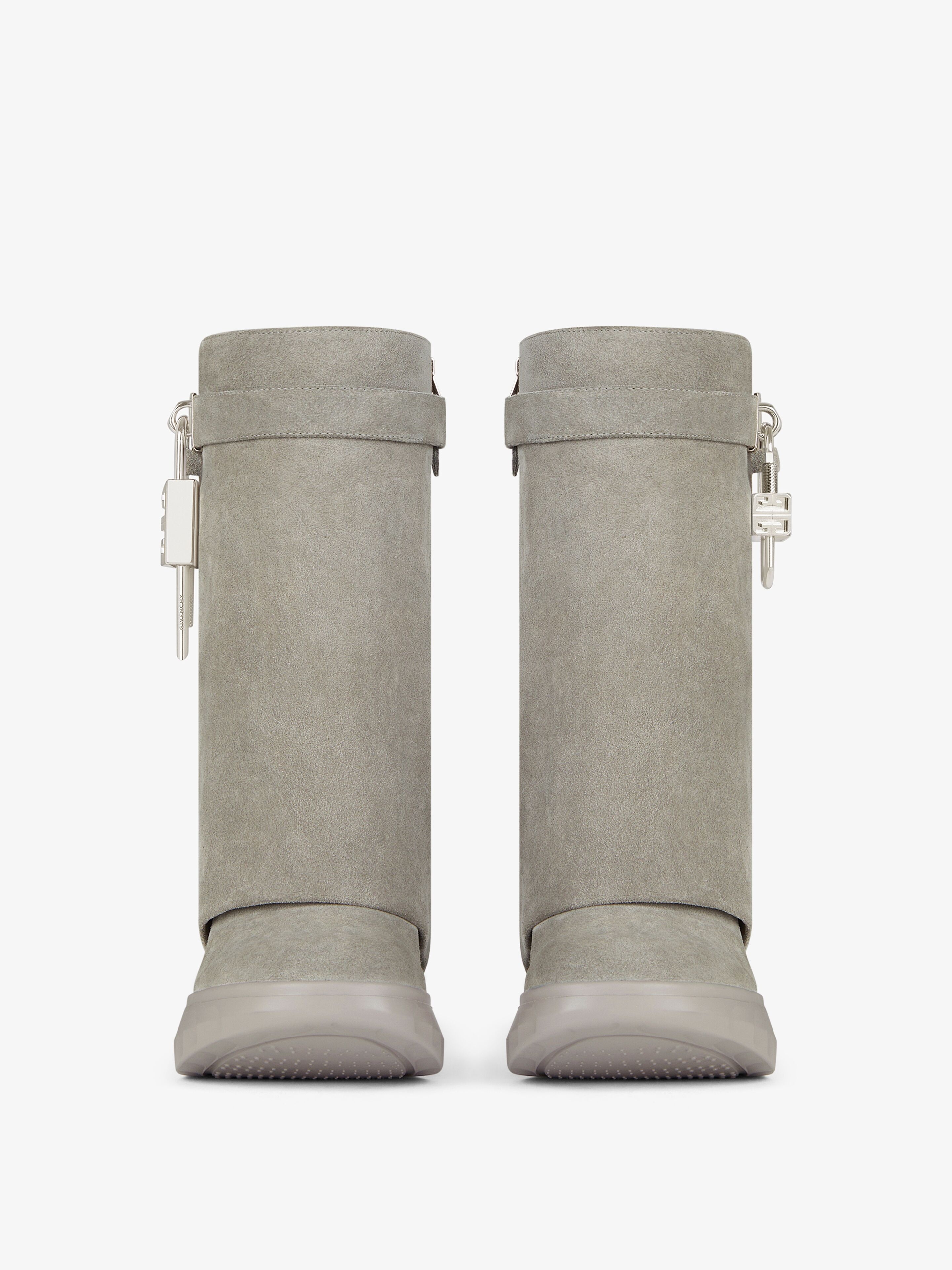 SHARK LOCK BIKER ANKLE BOOTS IN SUEDE - 3