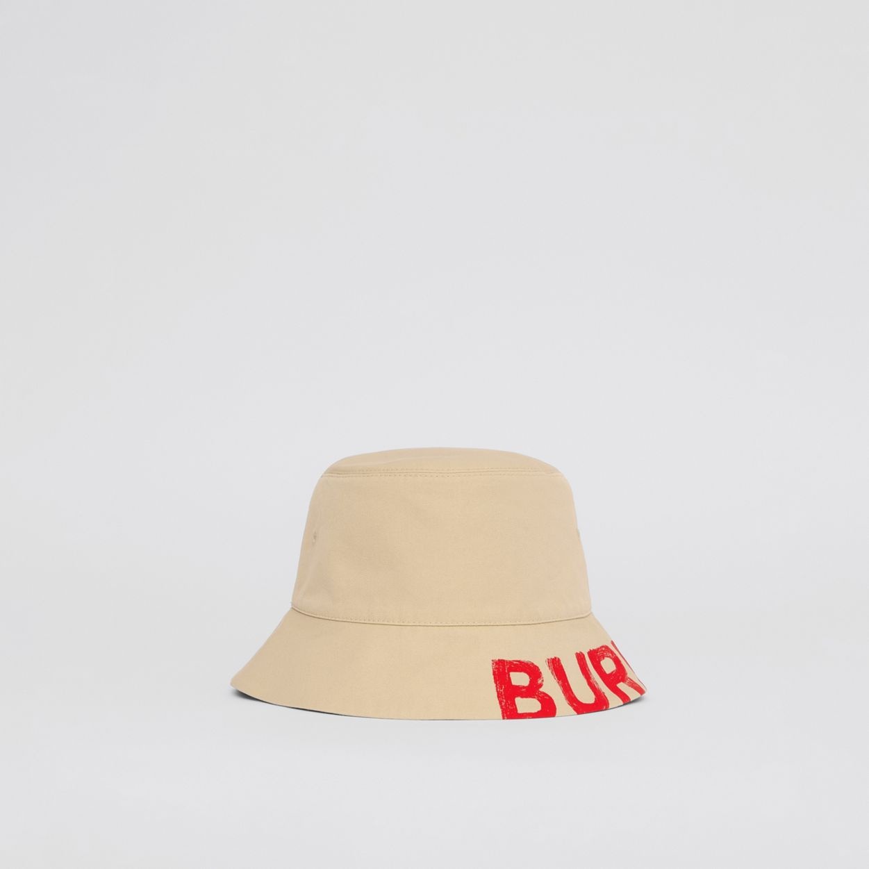Reversible Logo Print Cotton Gabardine Bucket Hat - 8