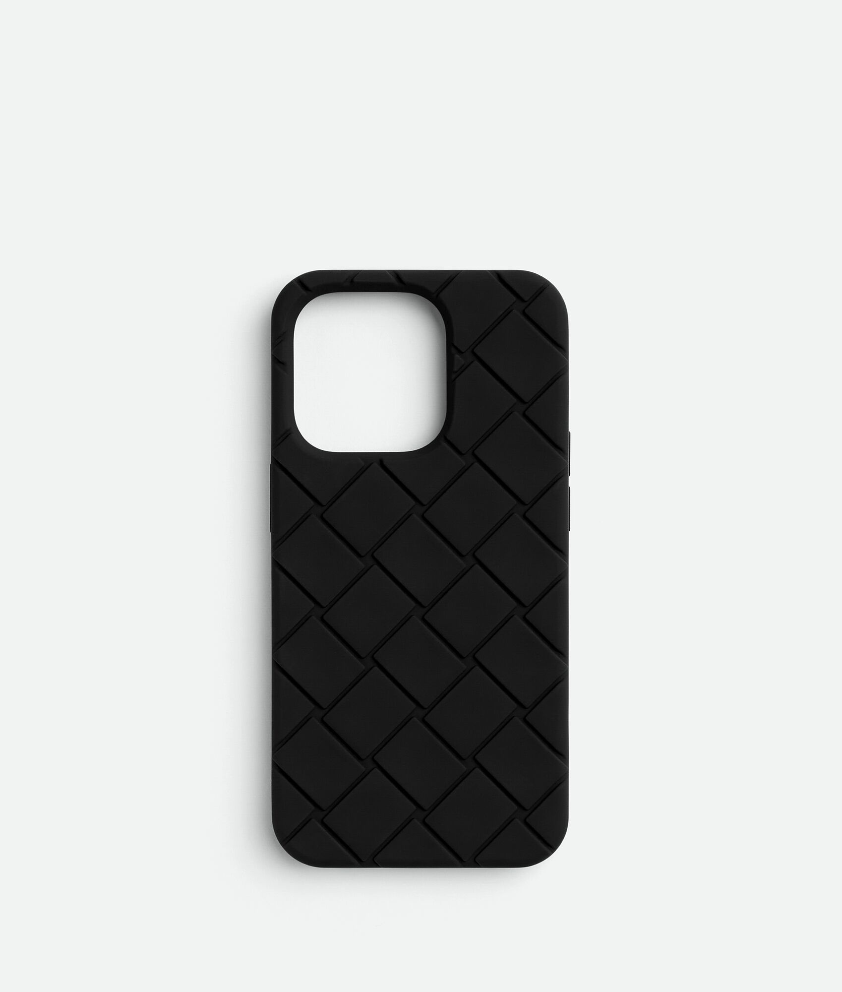 Black Intrecciato Rubber iPhone 14 Pro Case | BOTTEGA VENETA