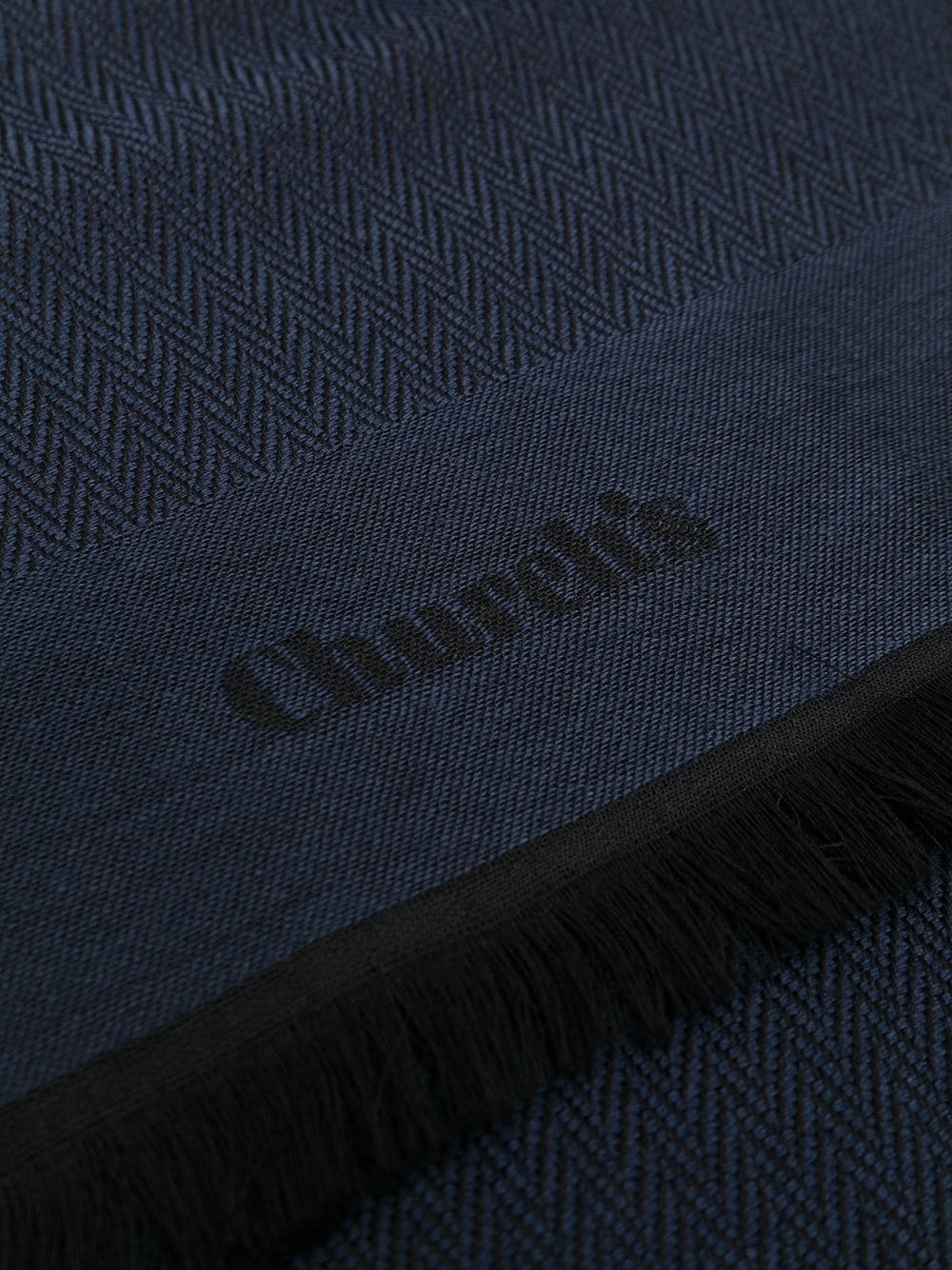 embroidered logo motif scarf - 3