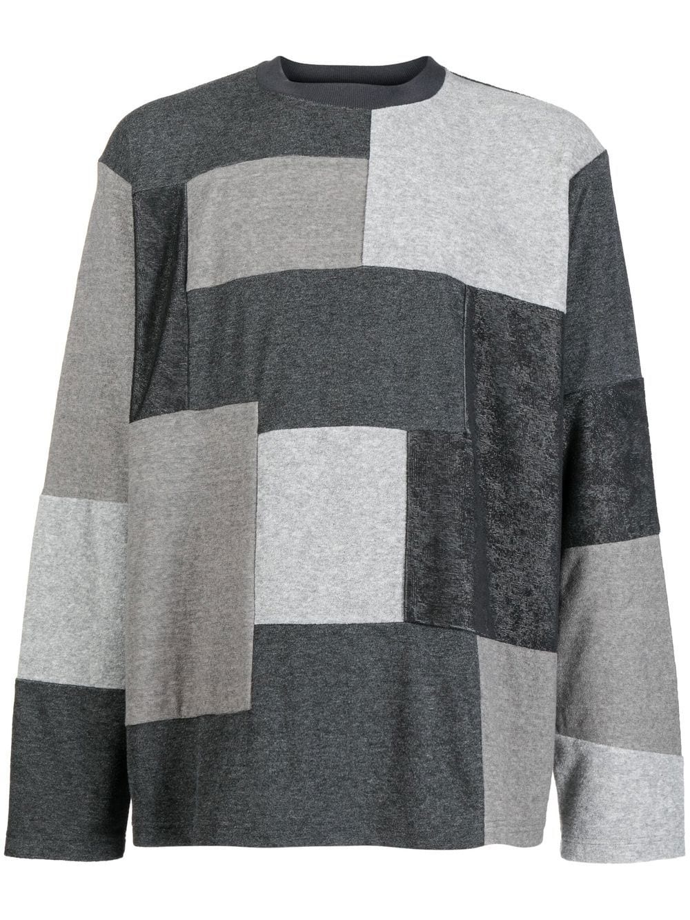 colour-block crew neck sweatshirt - 1