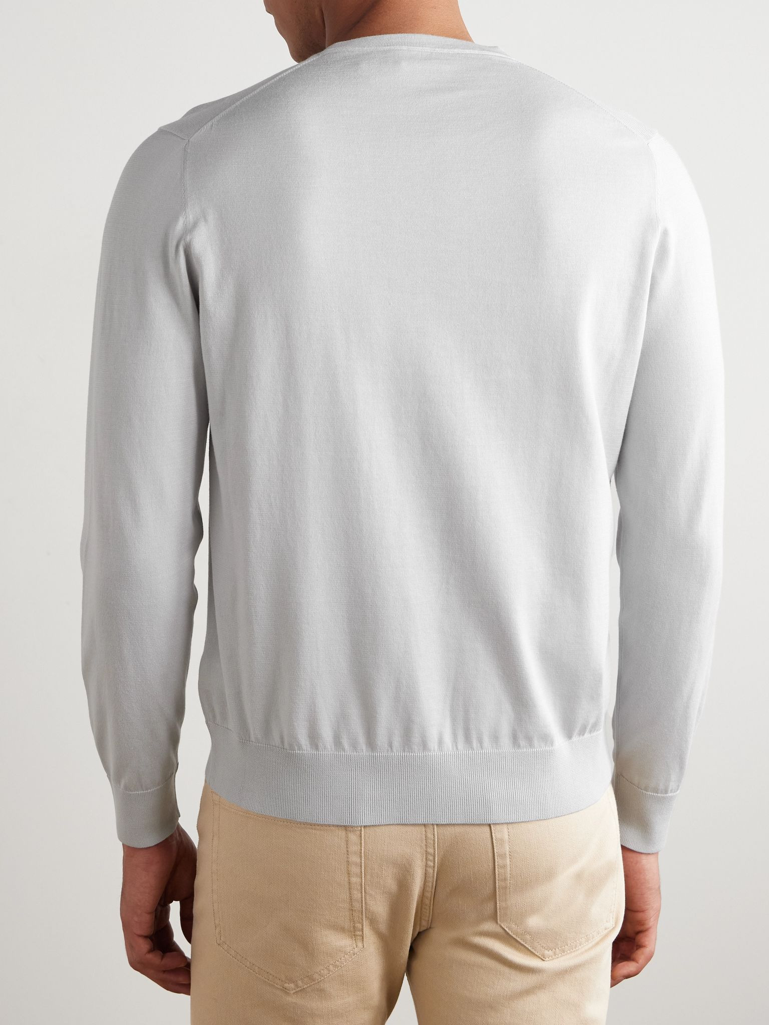 Ice Wish™ Sea Island Cotton Sweater Gray - 4