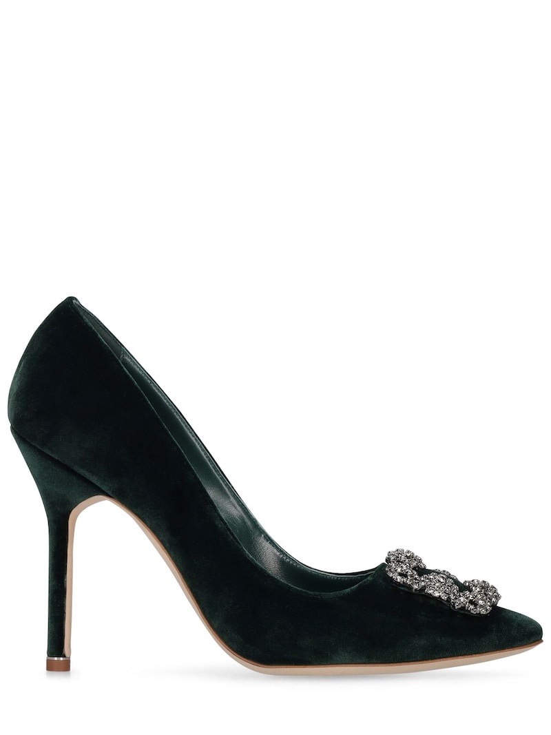 105mm Hangisi embellished velvet pumps - 1