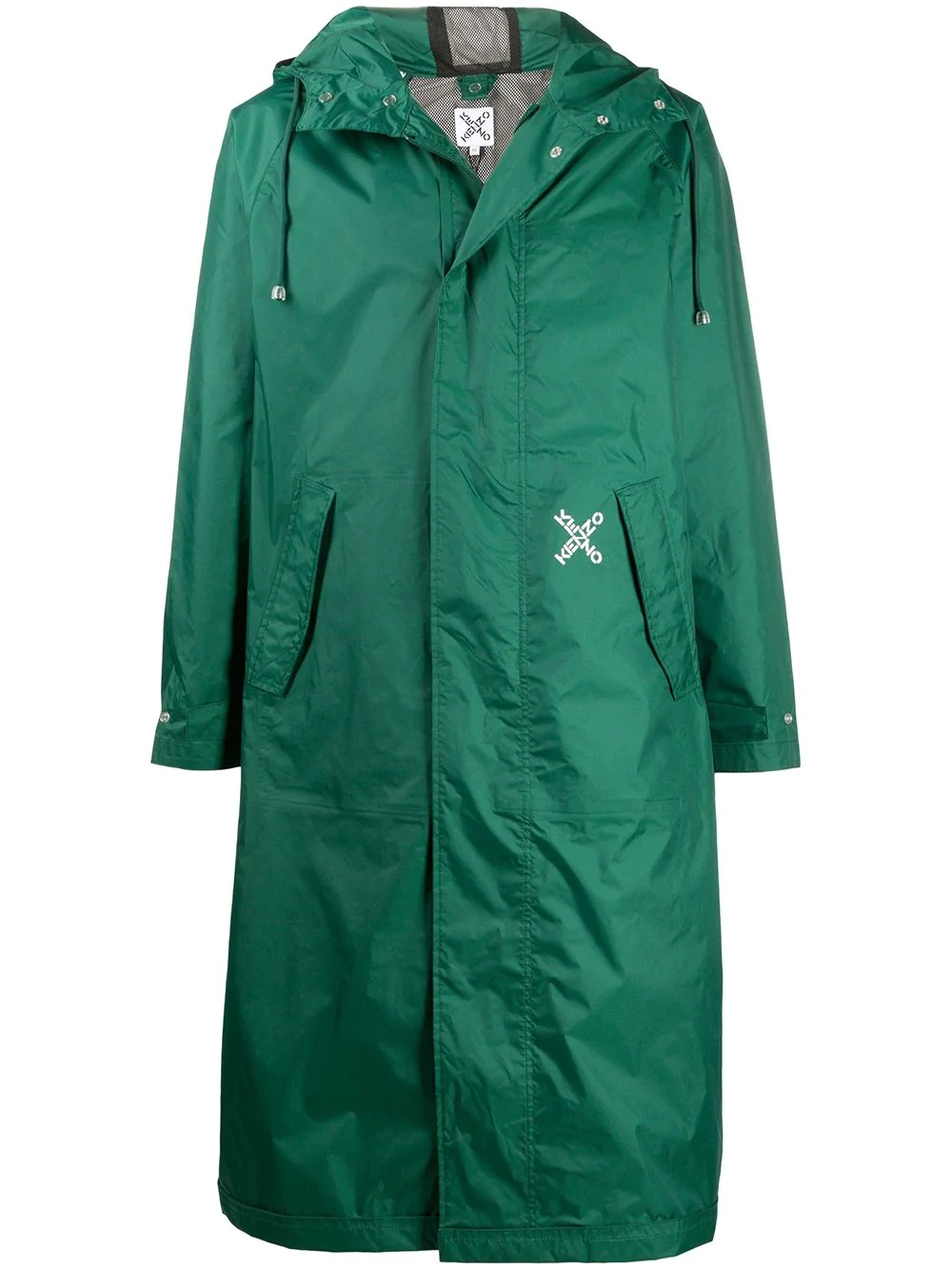 Cross Logo midi parka - 1