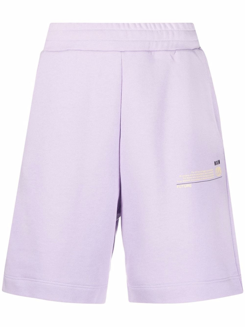 logo patch track shorts 1