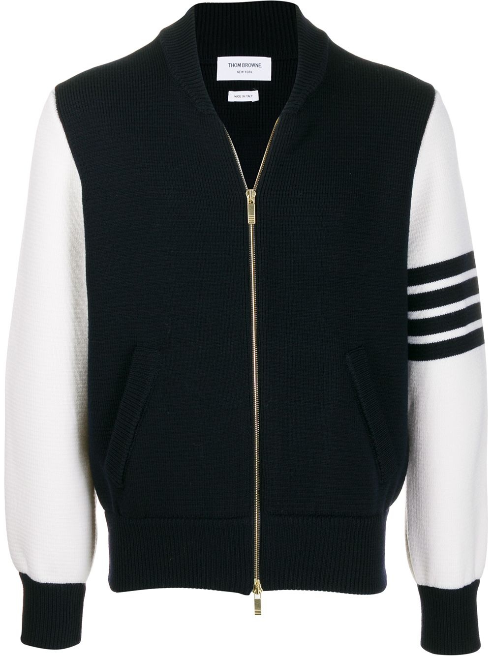 4-bar varsity zip-up jacket - 1