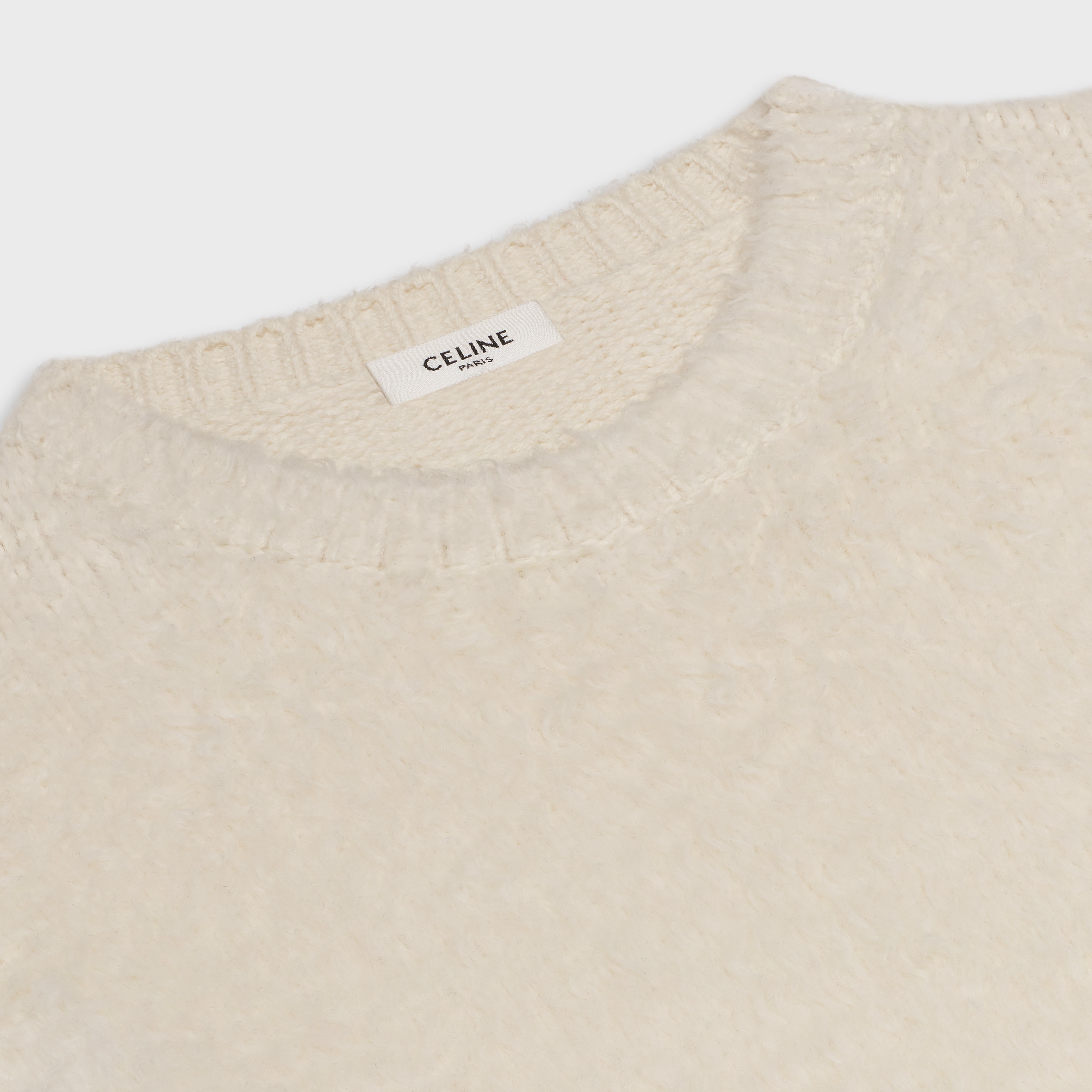 CREW NECK SWEATER IN BRUSHED COTTON - 3