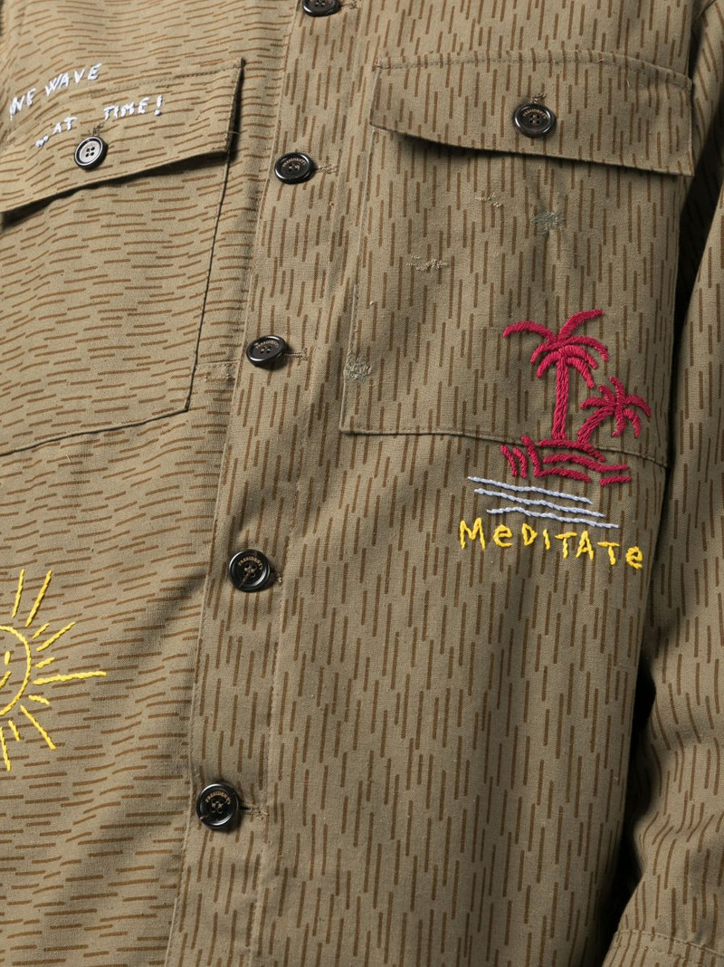 motif-embroidered cotton shirt 5