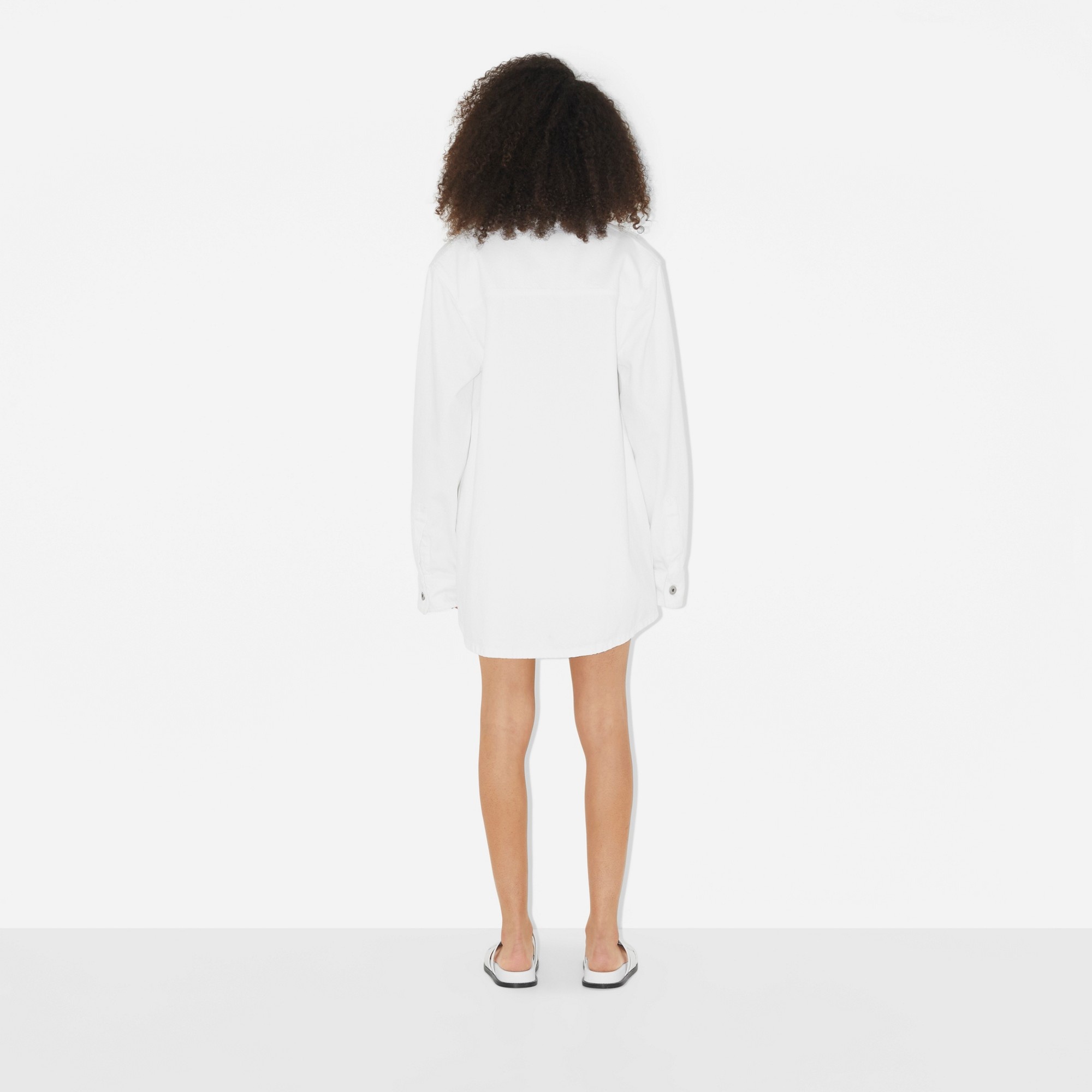 Embroidered EKD Denim Mini Skirt - 4
