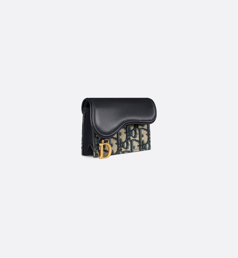 Dior Saddle Bloom Card Holder outlook