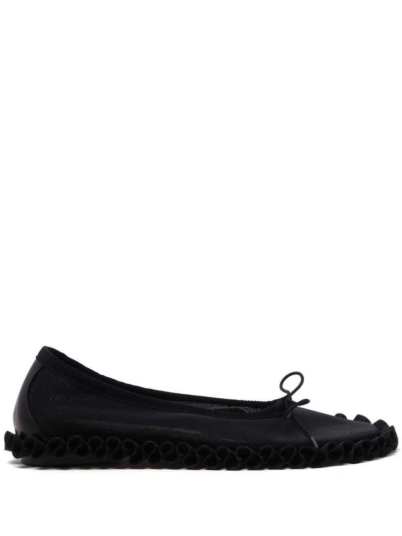 ruffled-detail ballet flats 1