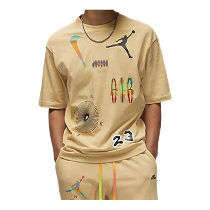 Air Jordan Graffiti Logo T-Shirt 'Khaki' DQ7363-252 - 1