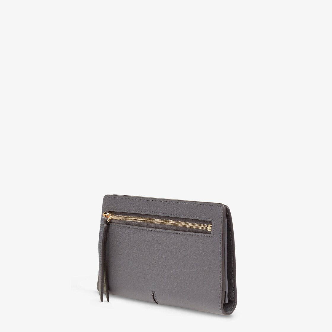 Fendi O’Lock continental wallet with flap and zipper on the back. Features a bill compartment, ten c - 2