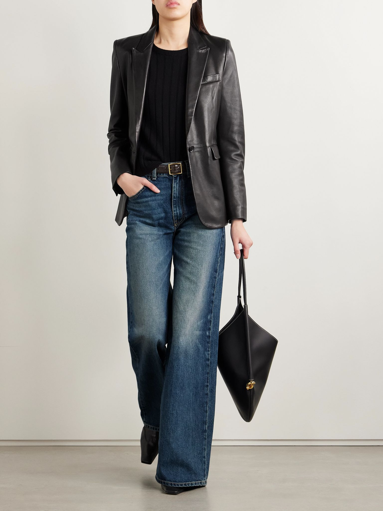 Salome high-rise wide-leg jeans Mid denim - 2
