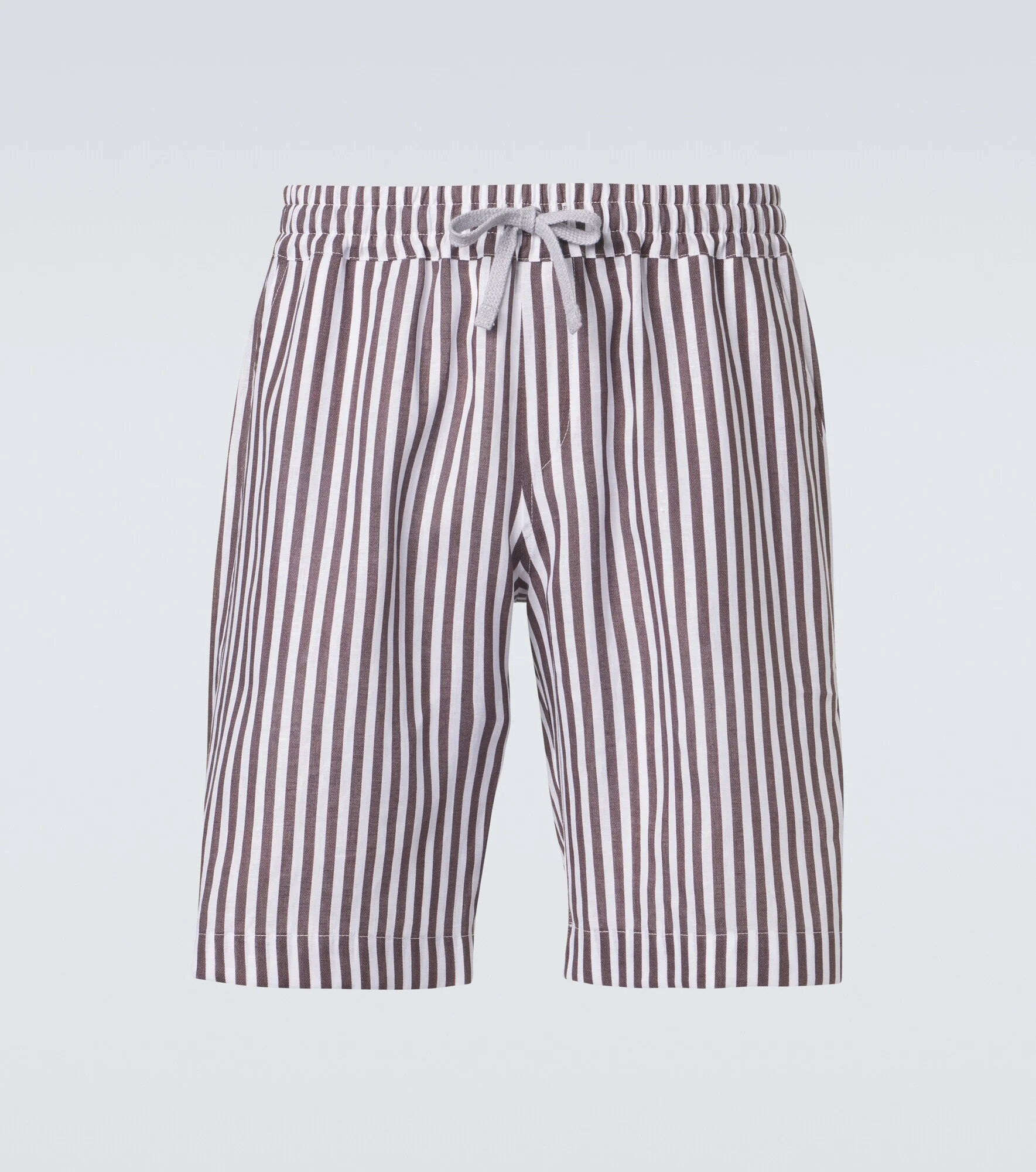 Striped linen Bermuda shorts - 1