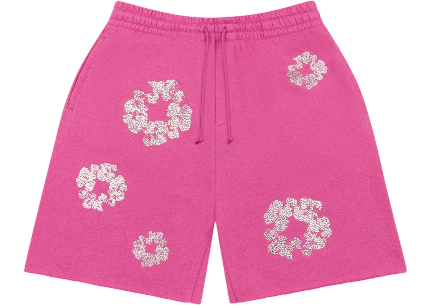 Denim Tears Cashmere Swarovski Cotton Wreath Shorts Pink - 1