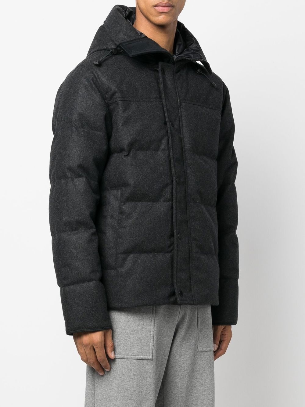 padded felt down jacket - 3