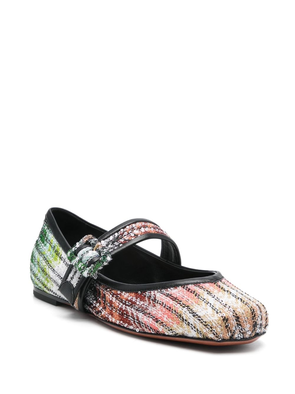 gradient woven ballerina shoes - 2