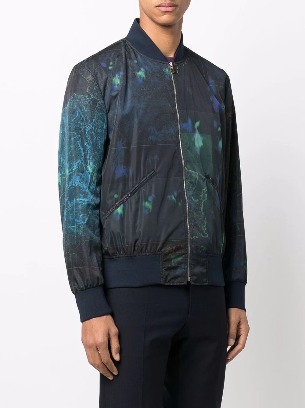 map print bomber jacket - 3