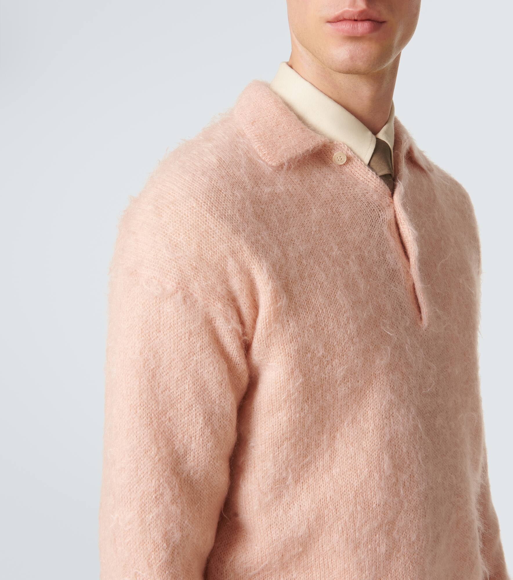 Mohair and wool polo sweater - 5