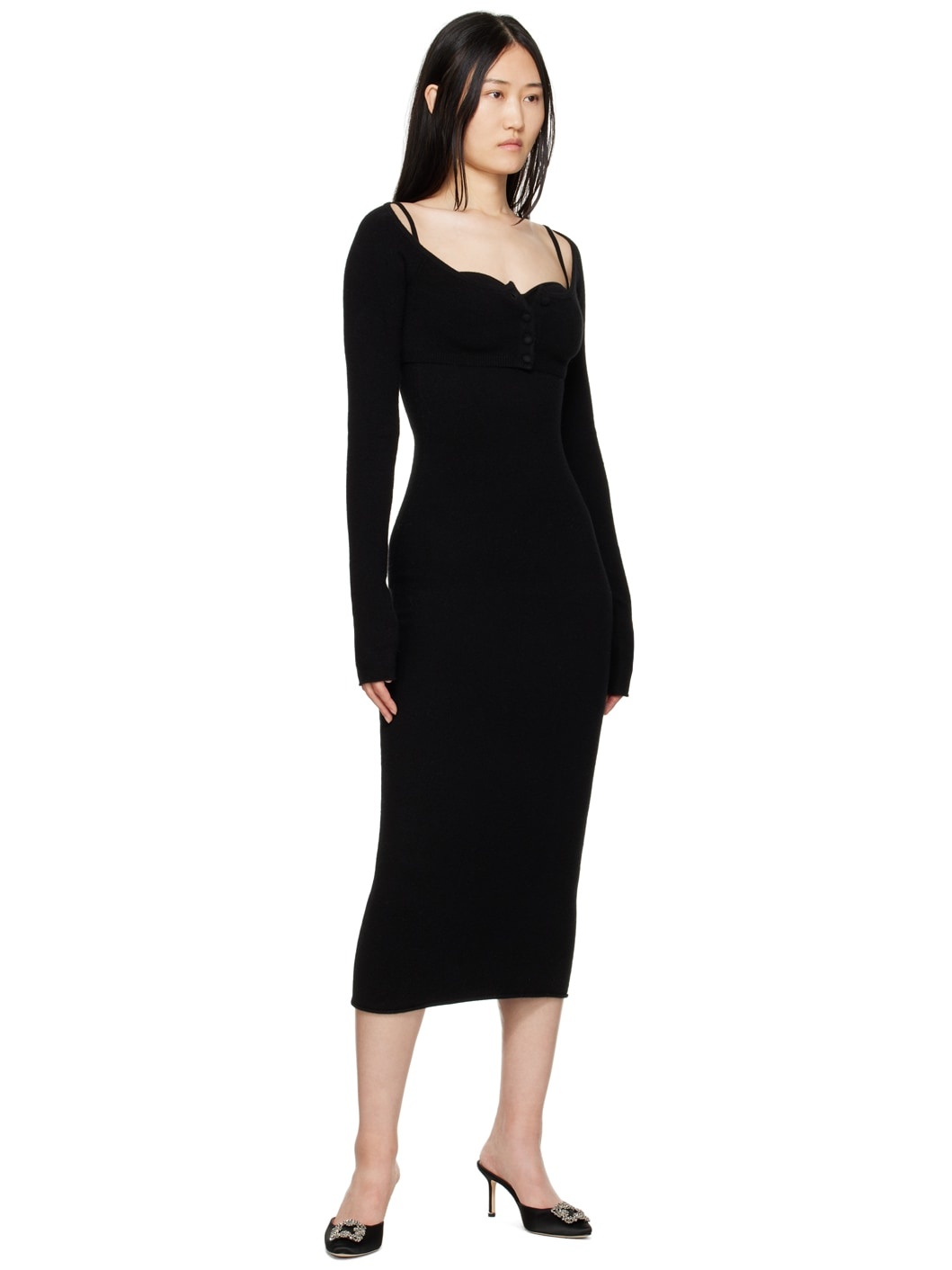 Black Albi Midi Dress - 4