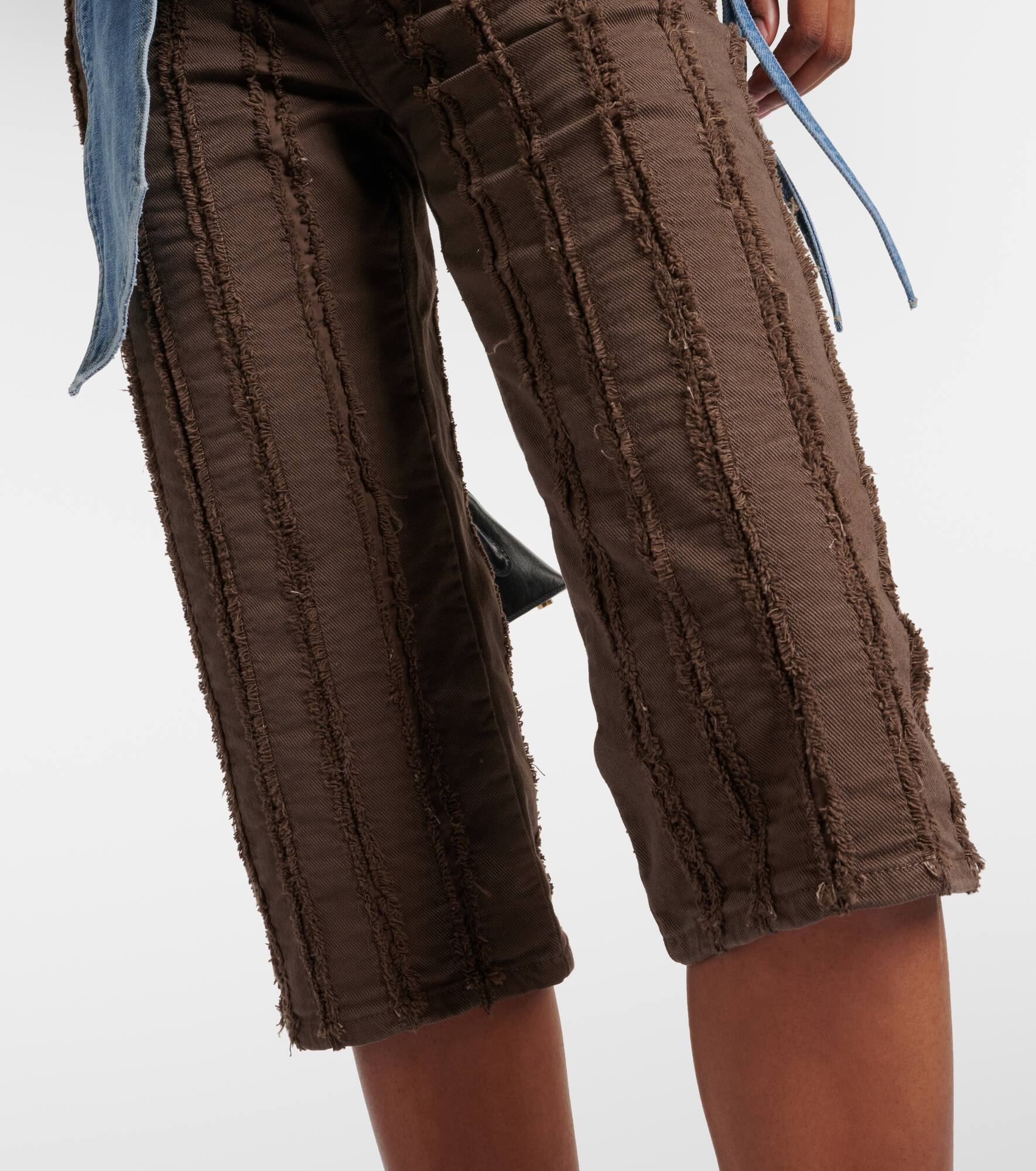 Low-rise cotton-blend cropped pants - 5