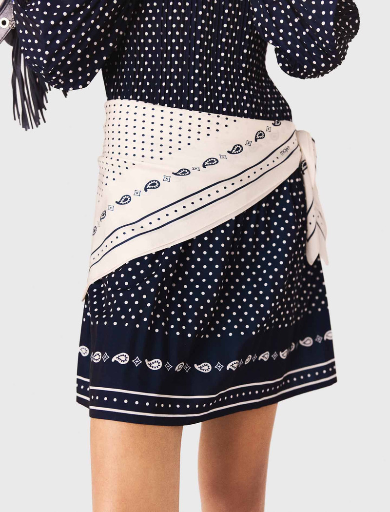 maje 90x90 printed silk scarf outlook