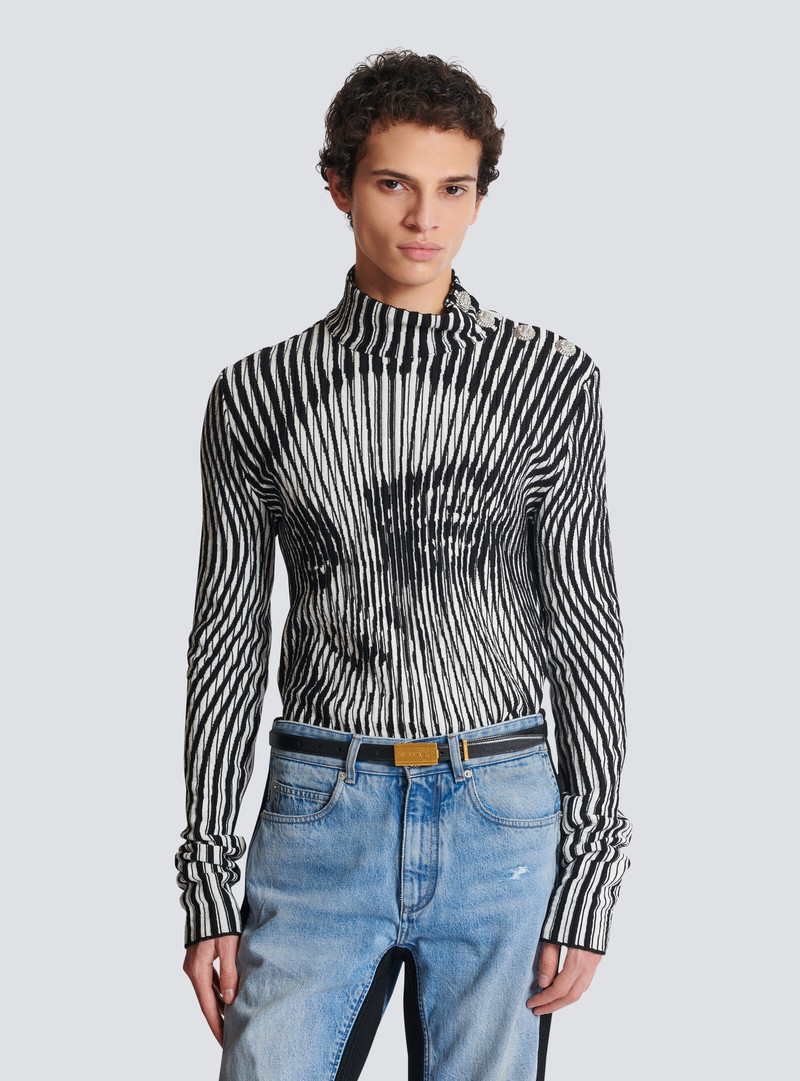 Balmain Calfskin belt with Balmain plaque outlook