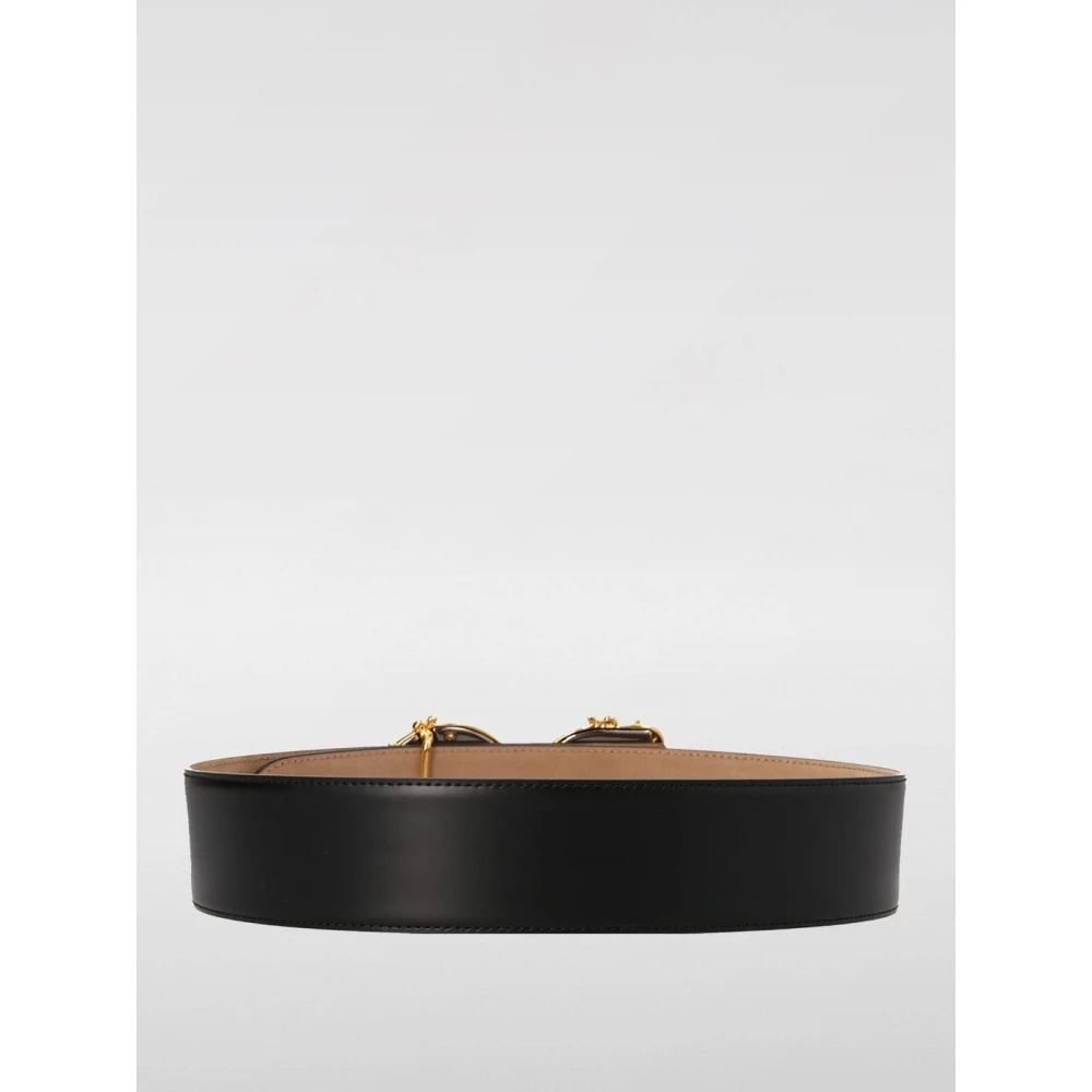 BAROQUE BUCKLE LEATHER BELT WOMAN BLACK - 2