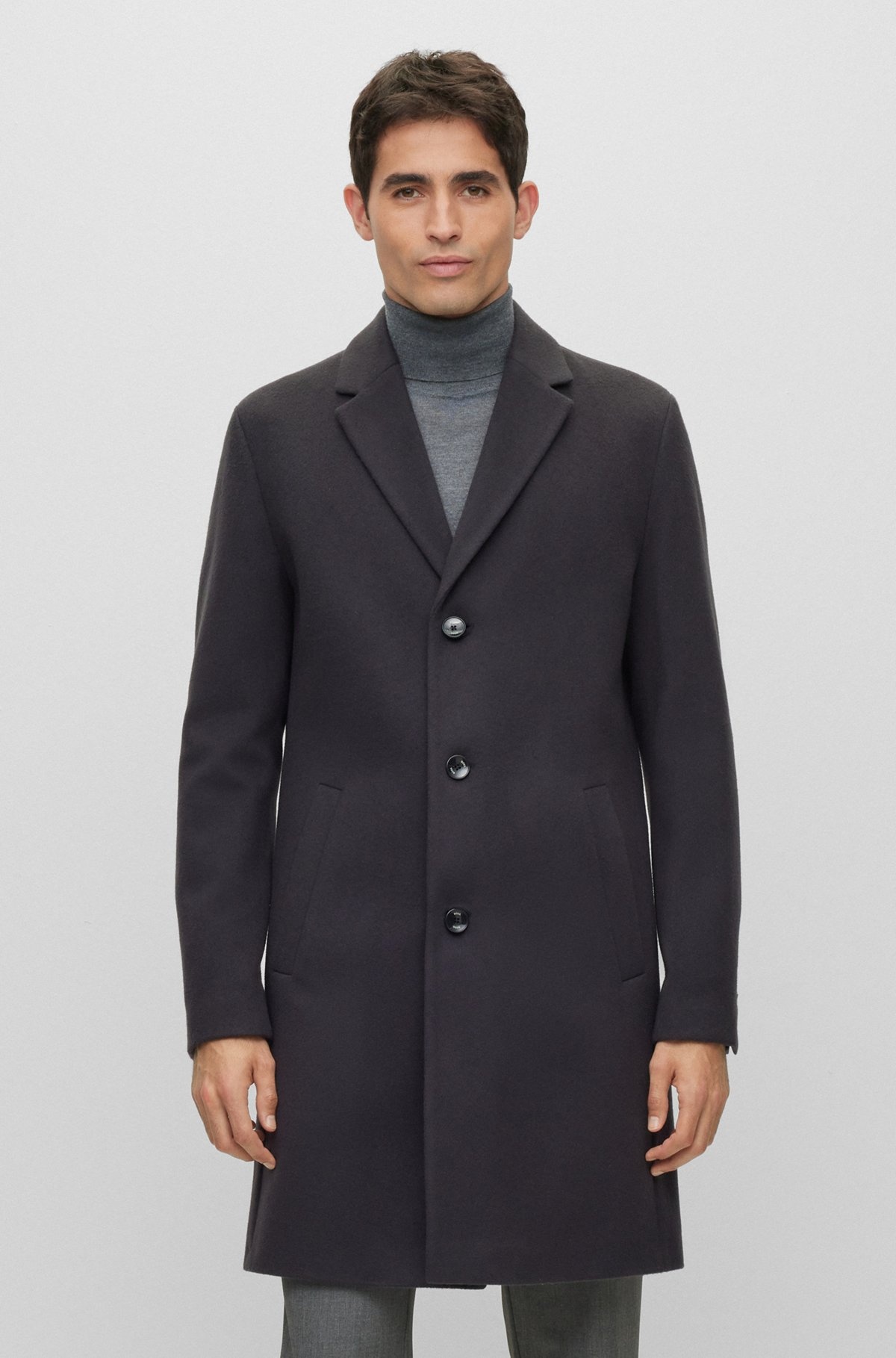 WOOL-BLEND COAT WITH FULL LINING - 2