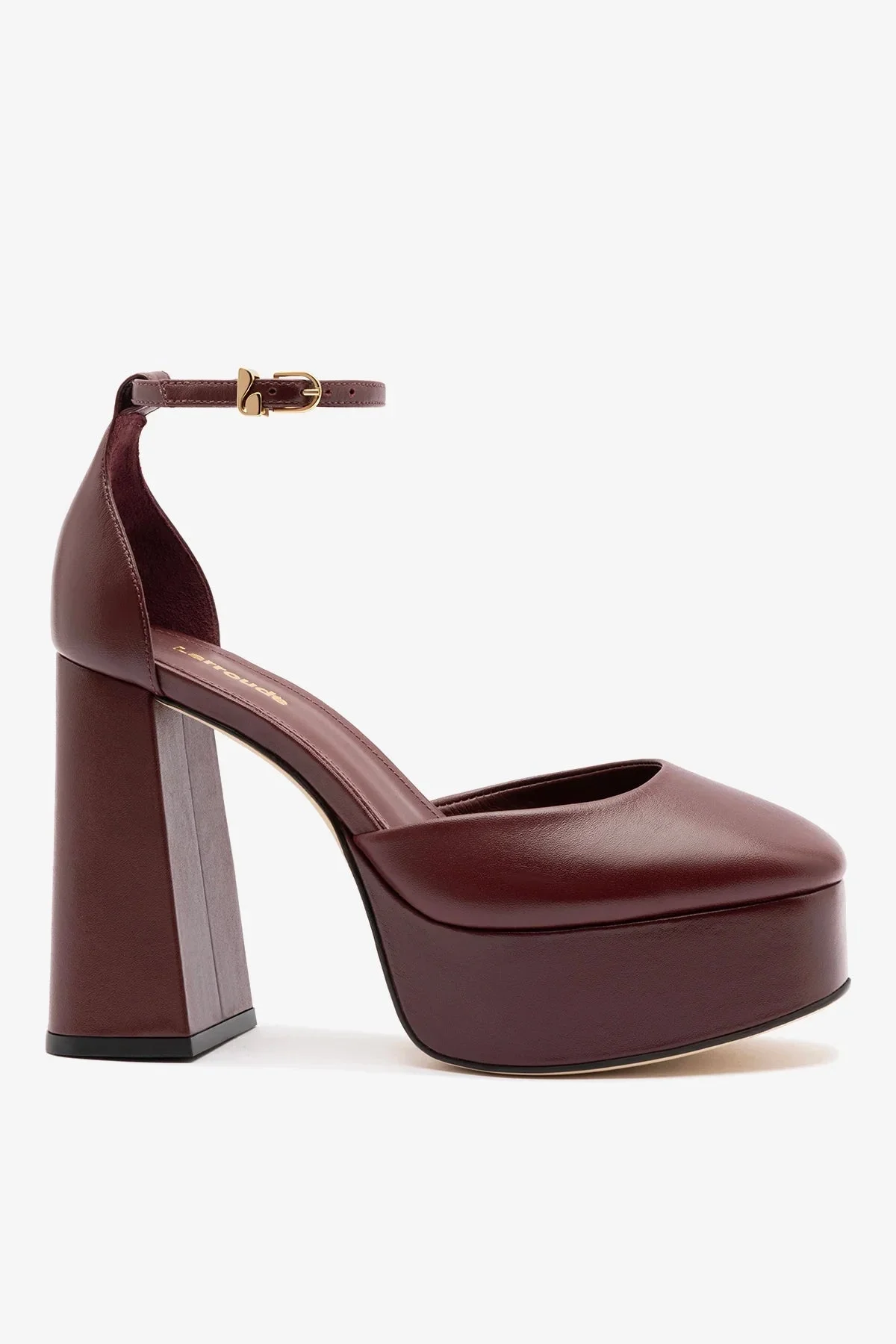 Ari Platform Pump Burgundy Leather - 1