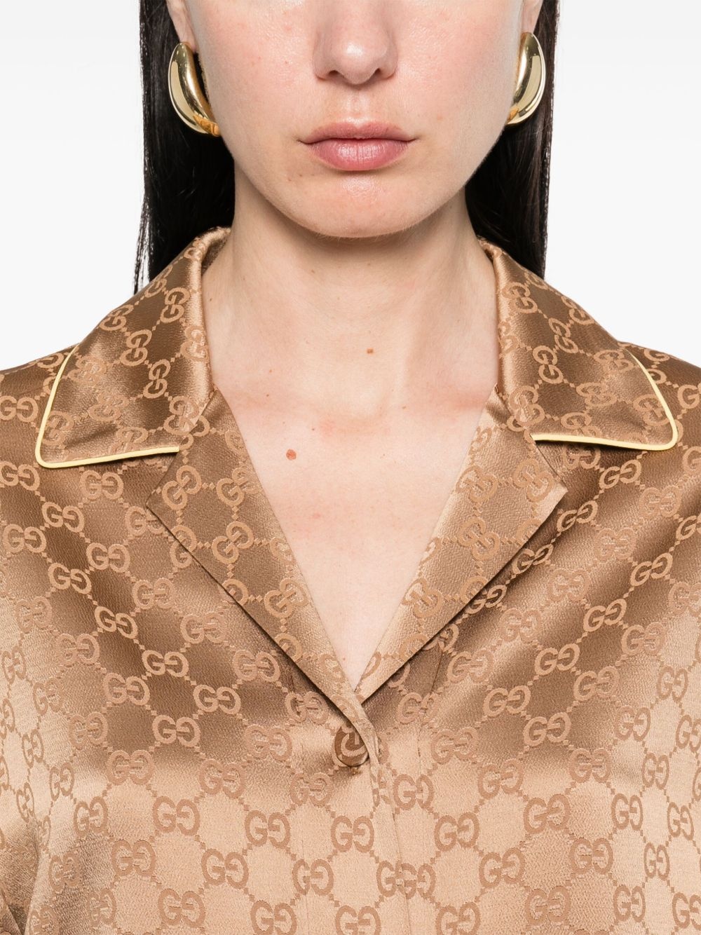 GG satin shirt - 5