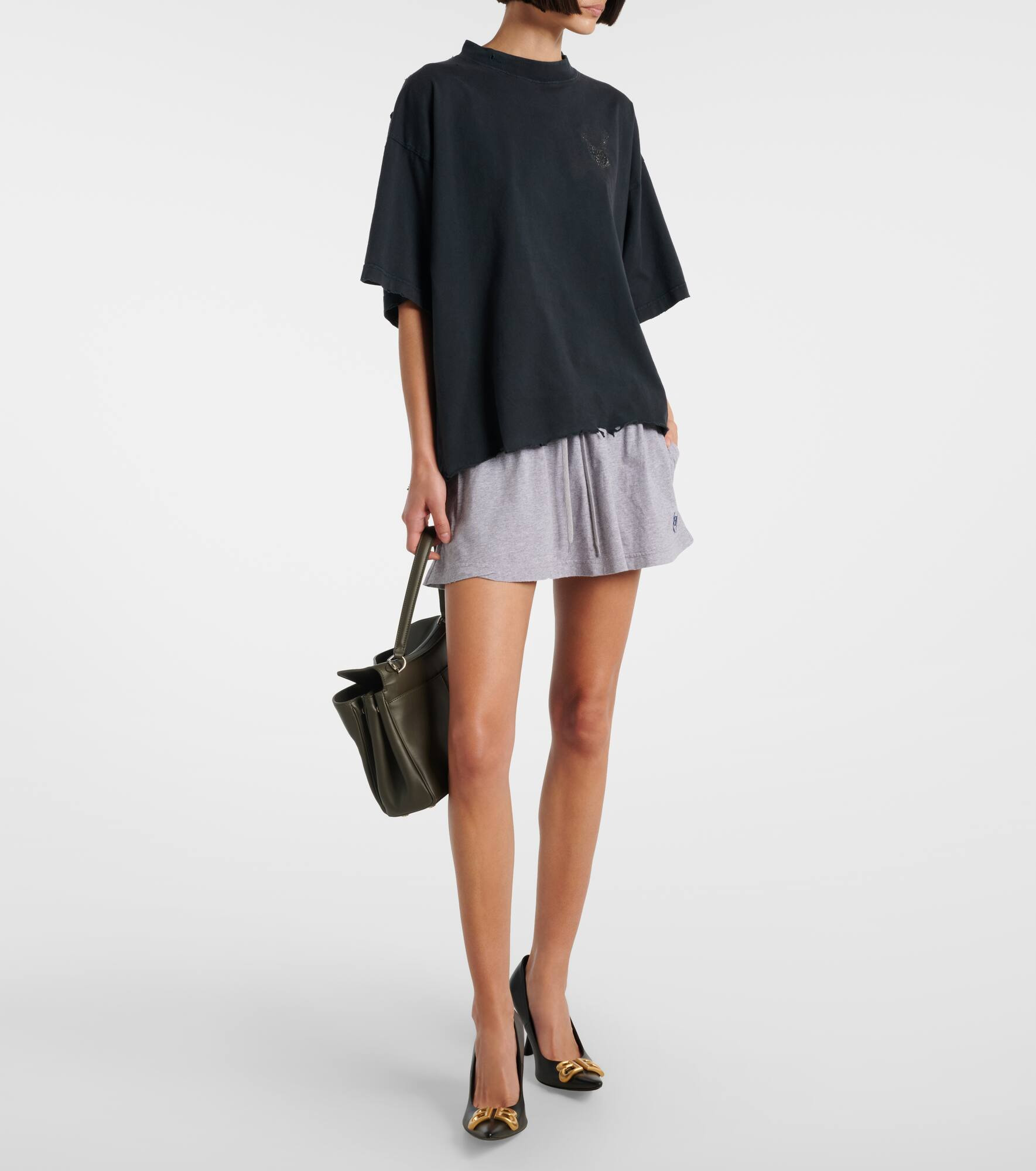 Laurel cotton jersey miniskirt - 2