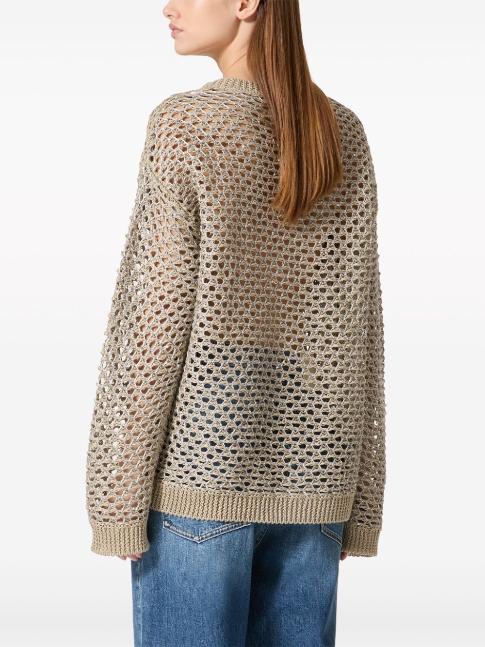open-knit linen jumper - 4