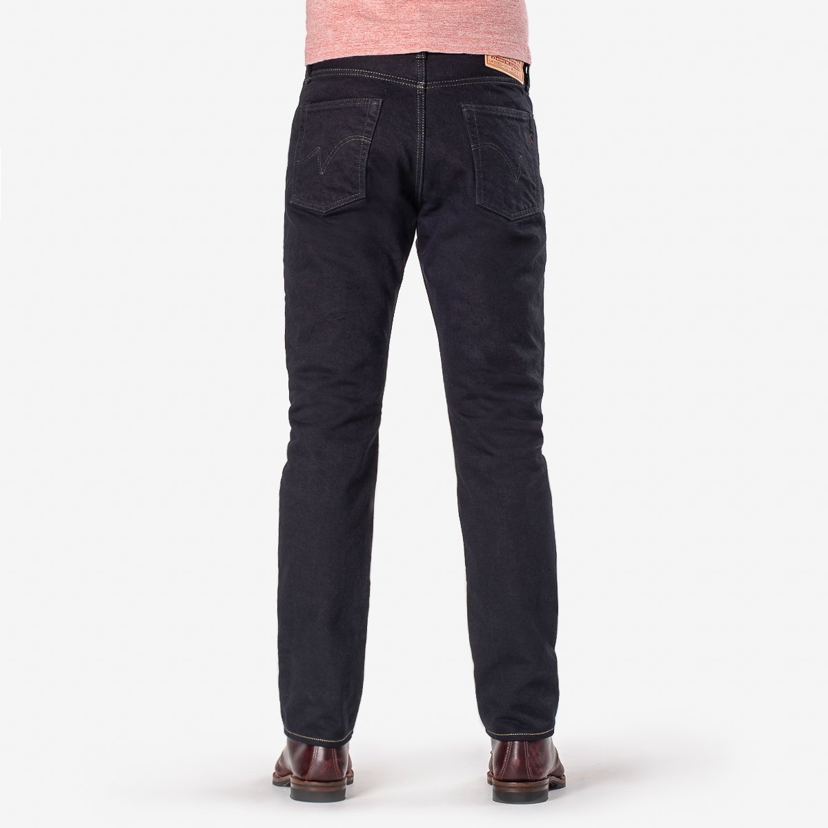 IH-888S-142OD 14oz Selvedge Denim Medium/High Rise Tapered Cut Jeans - Indigo Overdyed Black - 3